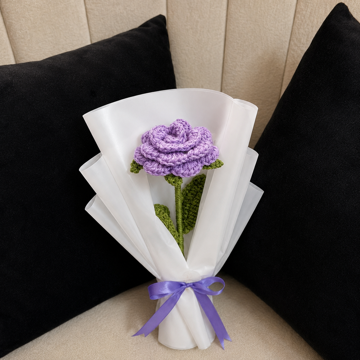 Single Purple Rose Bouquet