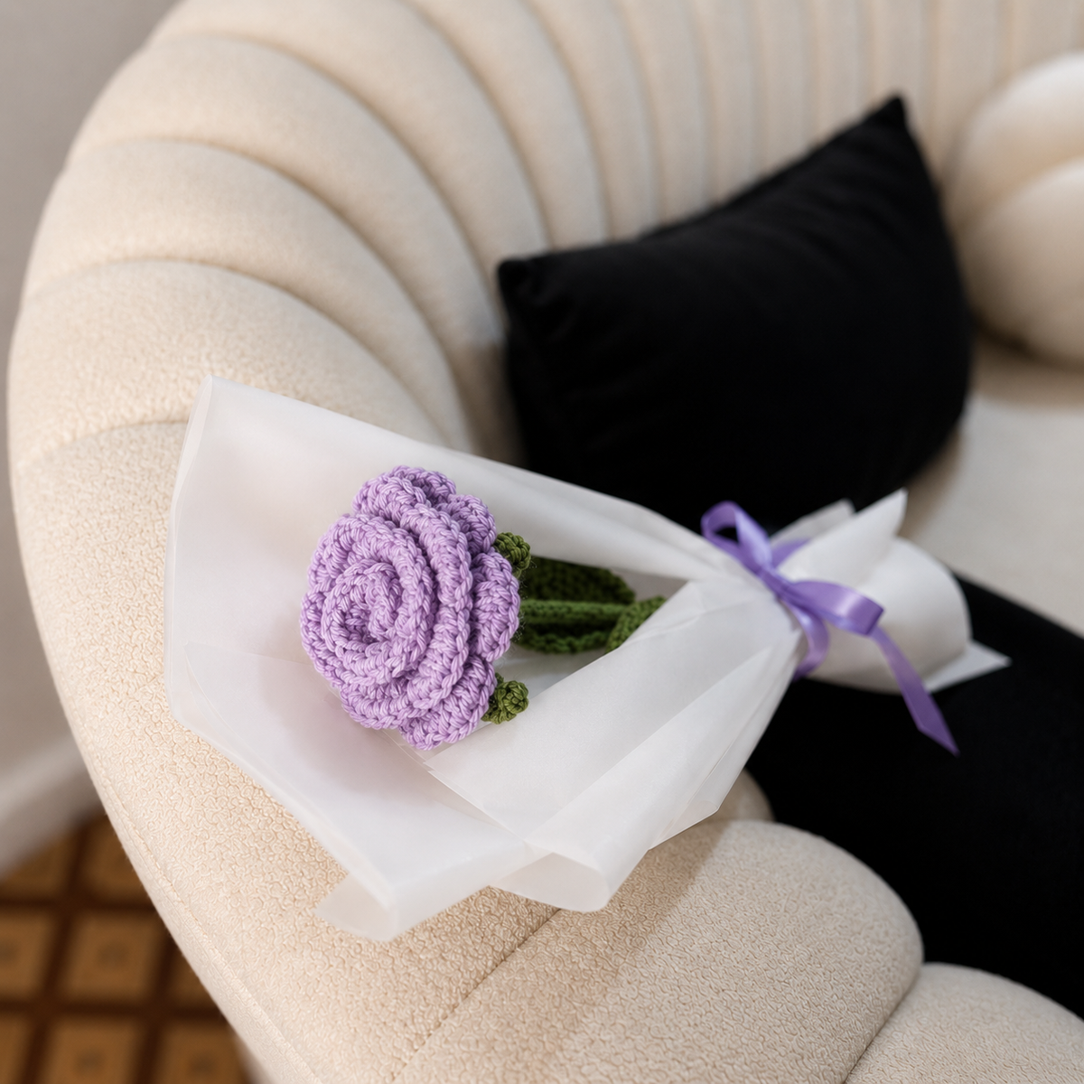 Single Purple Rose Bouquet