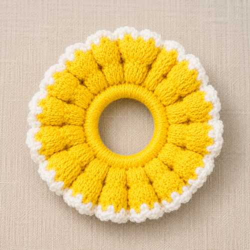 Bunai Flower Scrunchie