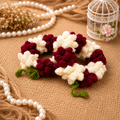 Bunai Red and White Gajra