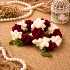 Bunai Red and White Gajra